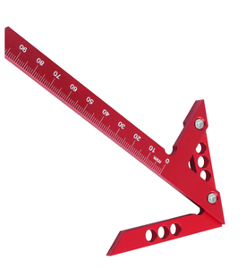 Regla de carpintero de aluminio Medidor de línea de ángulo recto de 45/90 grados Buscador de centro cuadrado de carpintería DIY-Soporte ODM personalizable - Product Image 4