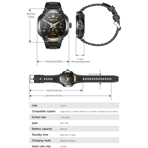 Smartwatch <span class=keywords><strong>2</strong></span> in 1 con Auricolari TWS, <span class=keywords><strong>2</strong></span> Cinturini, NFC, Assistente Vocale AI, Monitoraggio Frequenza Cardiaca, Chiamate Wireless, Fitness Tracker per Uomini e Donne - Product Image 2