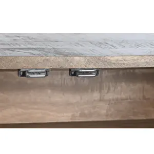 MANGO METAL <b>BUFFET</b> <b>TABLE</b> 180x40x80 CIRCULO DARK BROWN - Product Image 3
