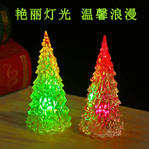 Acrylic Christmas <b>Tree</b> Night Light Led <b>Lighting</b> Tabletop Decor For Youth - Product Image 4