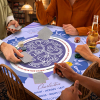 Tapis de Mahjong de Luxe Moderne en Caoutchouc Durable pour 4 Joueurs, Antidérapant, Réduction du Bruit, Pliable, pour Table de Jeu et Divertissement