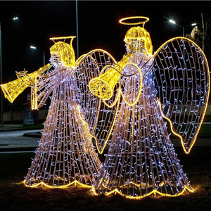 Décoration de Noël extérieure, motif ange lumineux à LED pour parc, rue, maison, église. - Product Image 1