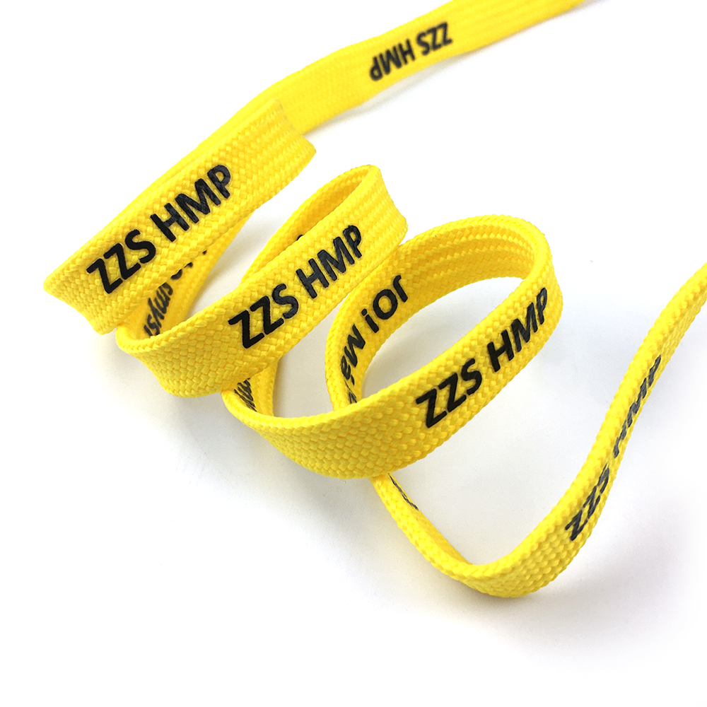 Custom printing polyester colorful sport flat shoelaces shoe laces