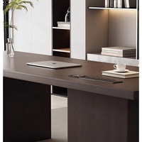 Bureau moderne simple en bois fumé pour la maison Bureau d'ordinateur de luxe léger de style italien Nouveau produit