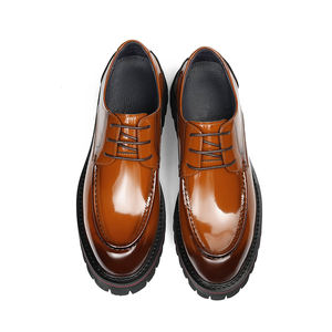 Zapatos de Cuero para Hombre, Estilo Casual de Negocios, de Lujo, con Suela Gruesa, que Aumentan la Estatura, Tendencia para Caballeros, Formales con Cordones, Gran Venta 2025 - Product Image 2