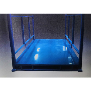 Durable and stackable industrial metal storage cage, turnover rack, warehouse storage pallet