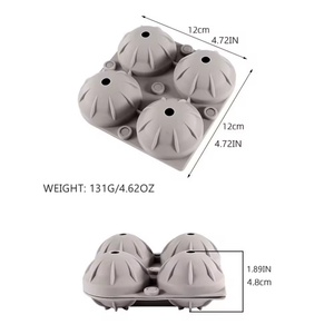 Offre Spéciale : Moule à glaçons en silicone à 4 cavités, pour glaçons sphériques, avec couvercle – Outil durable pour la crème glacée - Product Image 6
