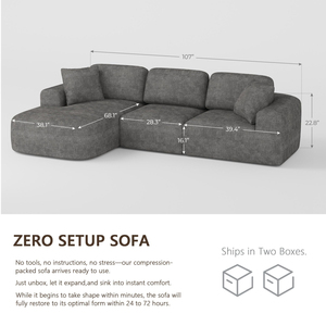 Hot New Releases 2026 Alibabaa Trial Order Knock-Down Packing <b>Bedroom</b> Furniture L Shape <b>Sofa</b> Space Saver - Product Image 5