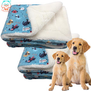 COLLABOR Impresión Perro Manta Sofá Venta al por mayor Suave Ponderado Doble Cara Perro Manta Grande Transpirable Perro Cama Con Manta - Product Image 1
