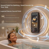 Nouveau haut-parleur de salle de bain étanche en plastique avec Bluetooth 5.3, portable, pour usage domestique, commande tactile, support de téléphone pour la douche