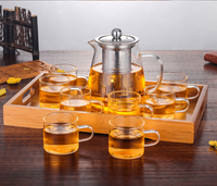 Service à thé en verre, théière en verre, infuseur à thé en verre borosilicate avec infuseur amovible, offre spéciale