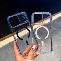 Étui magnétique transparent N52 ultra-résistant pour iPhone 18 Pro Max 17 16 15 14 13 12, coque magnétique compatible antichoc et anti-jaunissement