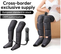 Masseur électrique de compression des jambes avec thérapie thermique à 3 niveaux et chambres d'air à couverture complète pour la récupération des muscles du mollet et du pied