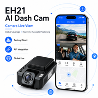 Cámara para Vehículos EH21 GSM 2G 4G con IA, GPS, WDR, Carga Automática de Eventos, Almacenamiento en la Nube, Visualización Remota en Vivo, DVR para Flotas, Camiones Comerciales