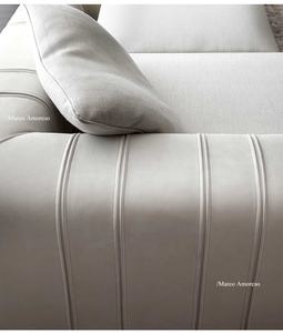 नवीनतम डिजाइन ब्रांडों फर्नीचर कमरे में रहने वाले सोफे क्रीम सफेद असली लेदर 3 सीटों वाले सोफे आधुनिक लक्जरी सोफे - Product Image 5