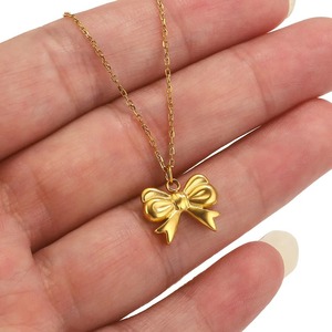 Dijes de Acero Inoxidable para Joyería, Dijes de Moda con Forma de Lazo en Oro y Plata, Accesorios para Hacer Joyería a Mano - Product Image 4