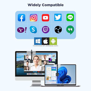 Tự động lấy nét 5.0MP 4k trung tâm Màn hình Webcam Plug & Play USB điều chỉnh webcam làm việc với các đội, đáp ứng, Streaming, và các cuộc gọi video - Product Image 4