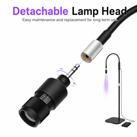 Lampe UV professionnelle pour cils, sur pied, 1-5W, lumière de polymérisation réglable, tête remplaçable, outil de beauté en silicone ajustable – Brésil