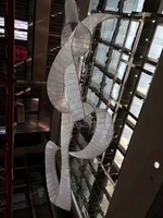 Lustre en verre sur mesure pour hall d'hôtel, salle de bal, escalier, département des ventes, salle à manger d'hôtel, hall d'entrée, lampe d'ingénierie artistique
