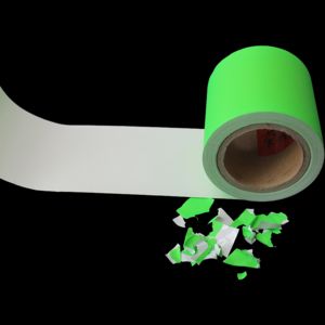 Papel de cáscara de huevo verde fluorescente personalizado Etiquetas frágiles de neón Buen precio Rollo de adhesivo médico <span class=keywords><strong>UDV</strong></span> DE SEGURIDAD antifalsificación - Product Image 4