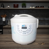 Cuisinière à riz électrique multifonctionnelle avec revêtement antiadhésif, cuve intérieure portable en acier inoxydable, capacité de 1 à 5 L, cuisson rapide, usage domestique