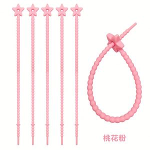 สายรัดซิลิโคนรูปดาวเล็กมาการองขนาด 22 ซม., เชือกผูก, พวงกุญแจ, อุปกรณ์ DIY, พวงกุญแจ - Product Image 3