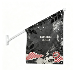 Bandera Publicitaria Colgante para Exteriores, Personalizada, Montada en Pared, con Tela de Poliéster, Tamaño y Diseño Personalizados - Product Image 6