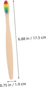 Brosse à dents jetable en gros 100 % biodégradable naturelle avec manche en bois et poils en charbon de bois pour usage domestique - Product Image 2