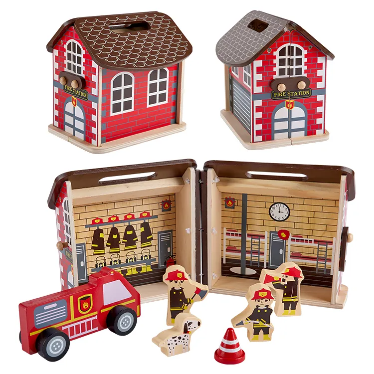 High Quality Portable Diy baby 3d castle kit carry Doll house Wooden House Toy,Miniature Doll house with Accessories