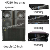ACTPRO AUDIO Enceinte active Line Array avec contrôle DSP, système de sonorisation professionnel pour DJ, Line Array 10 pouces KR210 63-18KHz 1000W