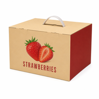 Boîte d'emballage pour cils biodégradable de qualité alimentaire avec poignée, en carton ondulé imprimé couleur, pelliculage mat, logo personnalisé, vernis sélectif UV