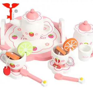 Mãe jardim bebê cozinha conjunto de chá, brinquedo, madeira, cozinha, simulação, comida, brinquedos