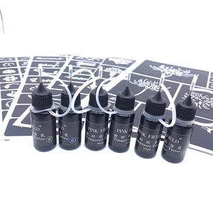 <span class=keywords><strong>Tatouage</strong></span> <span class=keywords><strong>temporaire</strong></span> rose à appliquer soi-même avec pochoir à jet d'encre ajouré et modèle crème jus - Product Image 3