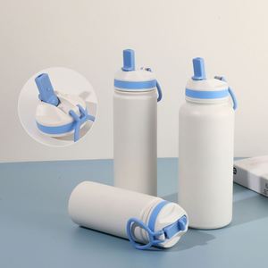 Custom logo 12oz 17oz 22oz 32oz 40oz Stainless Steel Vacuum Insulated Thermos Flask Powder Coated Thermal Sports <b>Water</b> <b>Bottle</b> - Product Image 2