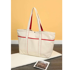 Sac shopping en toile personnalisable avec logo, sac shopping unisexe, sac de rangement grande capacité à bandoulière - Product Image 3