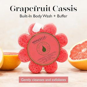 OEM Grapefruit Flower Shape Bath Sponge Soap Gentle Shower Scrubber Cleaning Wash Scrub Dirt Oil Removal Massage Foot Elbow Face - Product Image 2