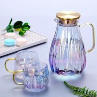 Carafe à eau en verre borosilicate OEM & ODM, pour jus et thé glacé, avec couvercle