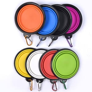 Toptan özelleştirmek dayanıklı seyahat Pet su besleme kasesi katlanabilir taşınabilir katlanabilir çevre dostu silikon köpek kasesi - Product Image 4