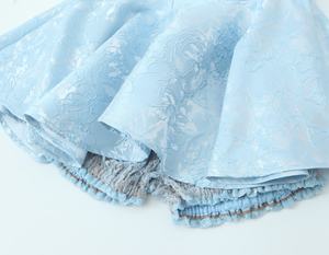 Corset bleu sans bretelles, jacquard floral, <span class=keywords><strong>bustier</strong></span> de <span class=keywords><strong>princesse</strong></span>, <span class=keywords><strong>robe</strong></span> courte mini pour femmes - Product Image 5