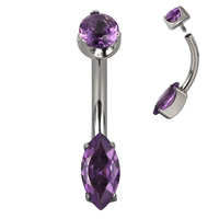 GZN Wholesale Ensemble de 4 pierres marquises naturelles pour boucles d'oreilles et piercing de nombril