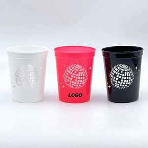 Vasos Reutilizables de 16 oz para Fiestas Disco, Divertidos y Elegantes, Portátiles, Impresos con Serigrafía, Personalizados con Marca, de PP, para Bebidas Promocionales en Eventos - Product Image 1