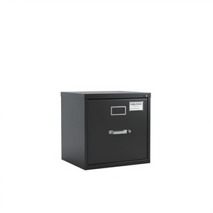 Archivador de Acero con Recubrimiento en Polvo Negro, 1 Cajón, con Cerradura, Mueble de Oficina Comercial - Product Image 1