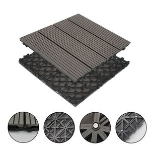 SHENGCHENG Modern DIY Patio <b>Tiles</b> WPC Decking <b>Tiles</b> Outdoor Use Solid Deck <b>Interlocking</b> Deck <b>Tiles</b> Anti-slip Garden Flooring - Product Image 4