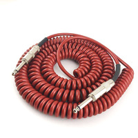 Kabel Audio 6.35mm Mono Berpelindung dengan Selubung PVC untuk Amplifier Gitar & Konektor Pegas Speaker