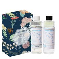 Résine époxy Osbang 600 ml, transparente, résistante au jaunissement, double composant, colle liquide AB=1:1, rapport de mélange, certifiée MSDS, emballage DIY