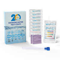 Kit d'analyse de l'eau 20-en-1 pour tester les bactéries, le pH, la dureté, les métaux lourds dans l'eau potable, l'eau du robinet, les aquariums, les piscines