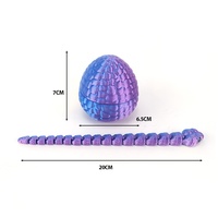 Jouet Serpent Articulé Imprimé en 3D avec Œuf de Dragon en PLA Soie, Serpent Flexible Anti-Stress, Cadeau Mystère, Boîte Mystère, Décoration