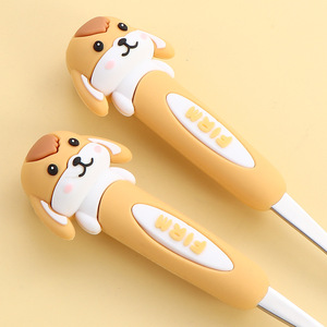 Vajilla Portátil Infantil de Acero Inoxidable 304, Cuchara con Diseño de Dibujos Animados, Palillos, Juego de Platos y Cucharas para Bebés - Product Image 4