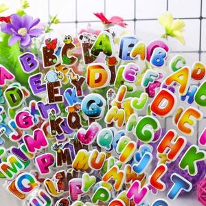 Kids Waterproof 16 Sheets ABC Letter Number <b>Scrapbooking</b> Bullet Stickers Alphabets Puffy 3D Stickers - Product Image 1