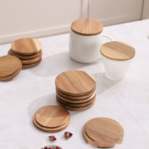 Couvercle en bois d'acacia 8.1 8.5 9.1 Bouchon de bouteille réutilisable pour bouteilles - Product Image 3